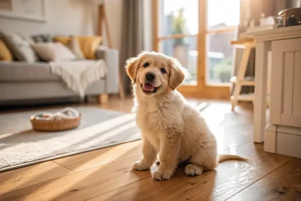 chiot à la maison