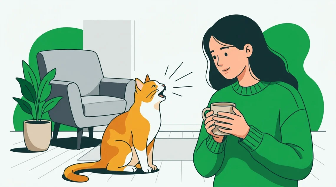 Chat qui miaule