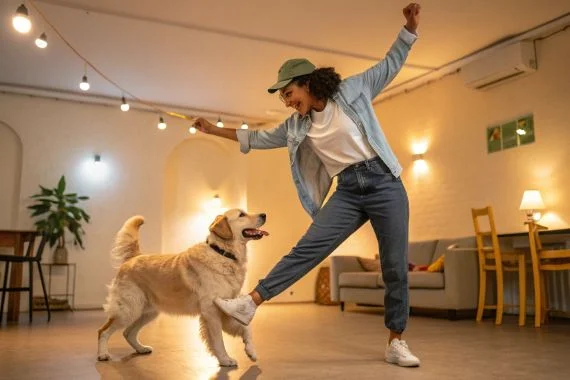 Danser avec son chien