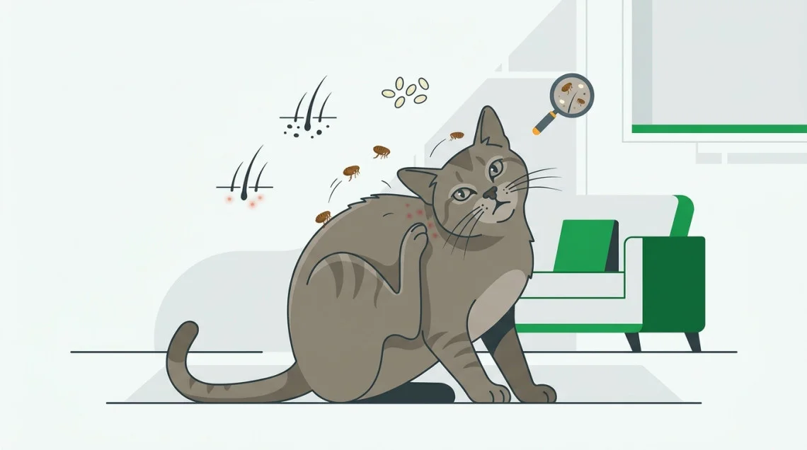 Les puces chez le chat