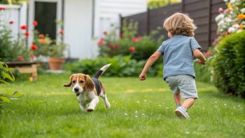 race chien enfant
